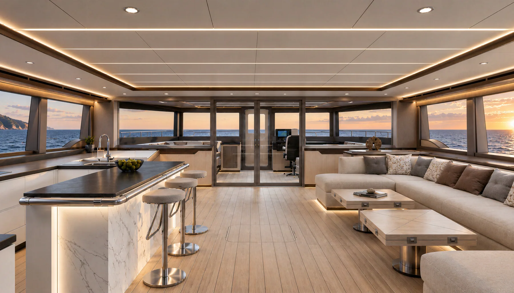 sv70 — Galley and salon